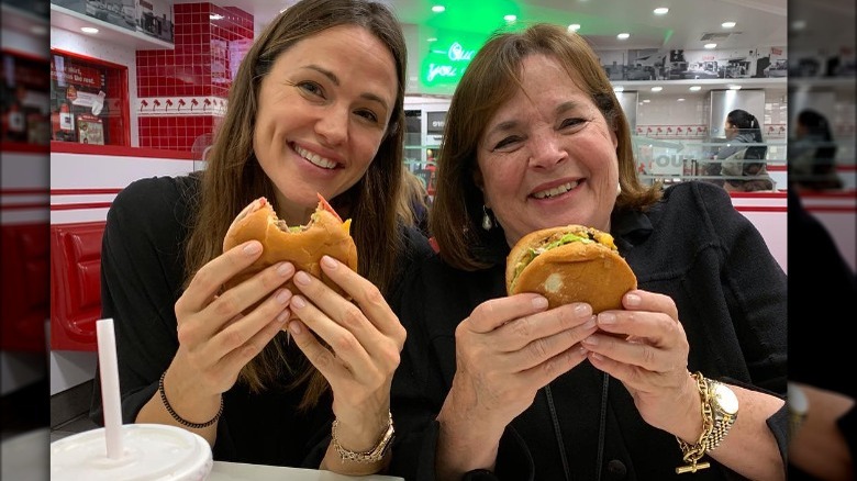 Jennifer Garner and Ina Garten with In 'N' Out burgers