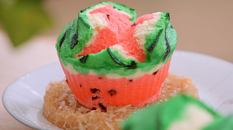 steamed watermelon cake