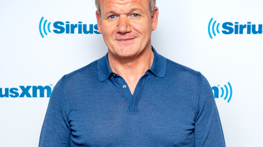 Gordon Ramsay in a blue shirt