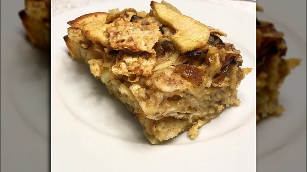 square slice of kugel