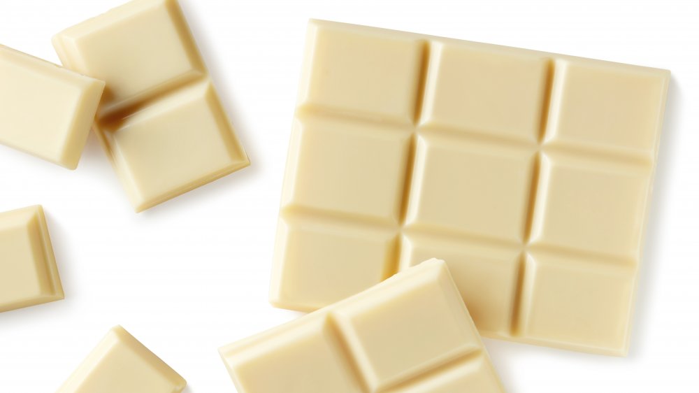 Slabs of white chocolate