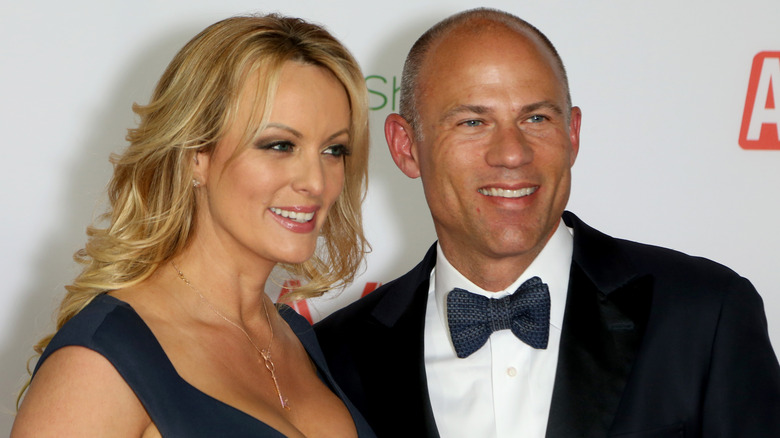 Stormy Daniels and Michael Avenatti smiling