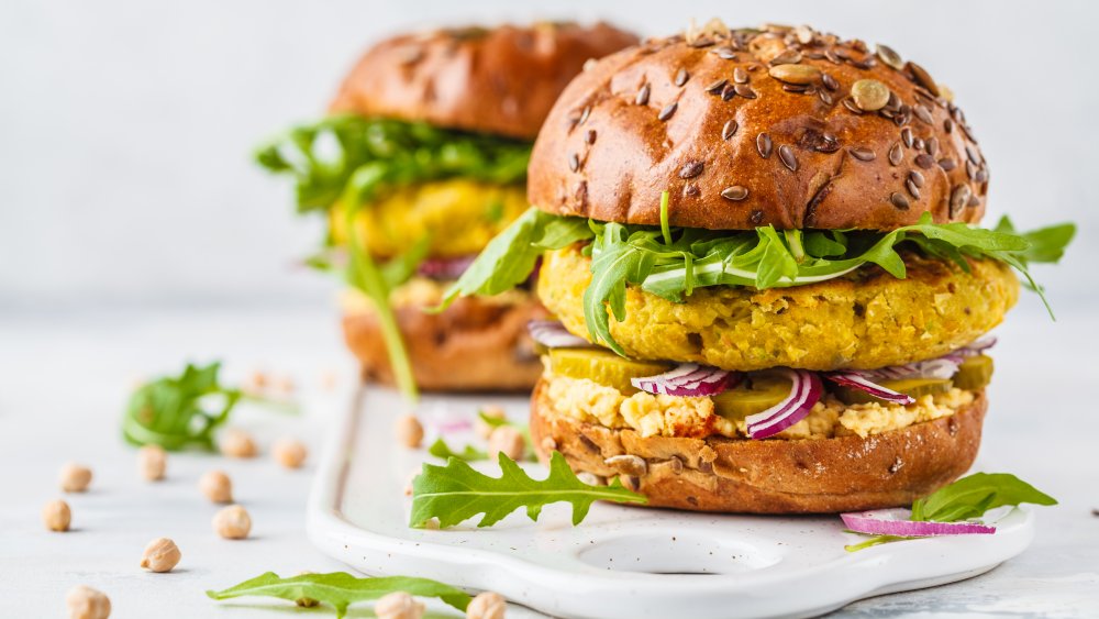 vegan chickpea burger