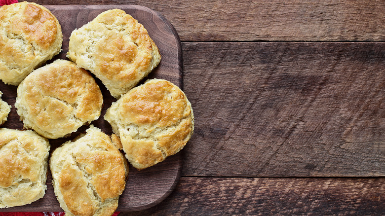 A plate of biscuits on a dark background