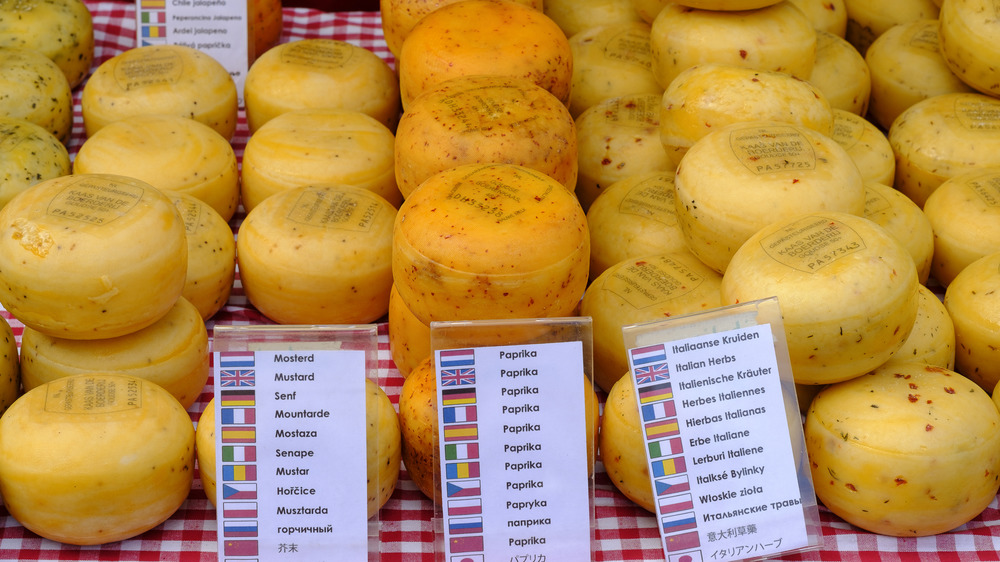Gouda cheeses from the Netherlands