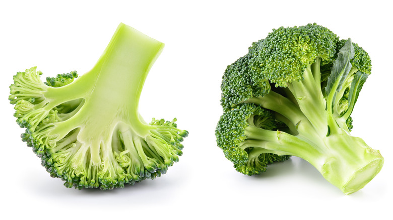 Cut and whole broccoli