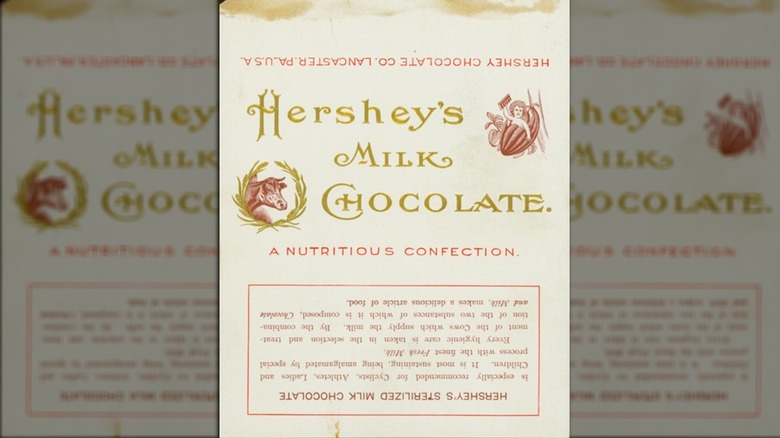 1900 Hershey chocolate bar wrapper