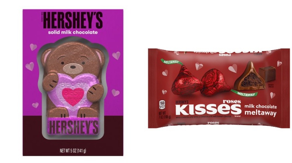 Hershey's chocolate bear and rose Kisses