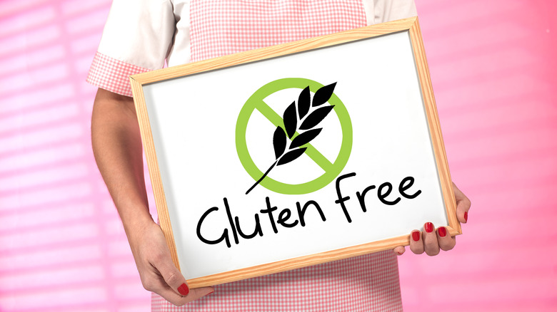 sign that says gluten free