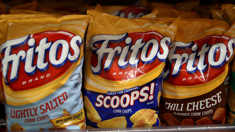 Different varieties of Fritos chips