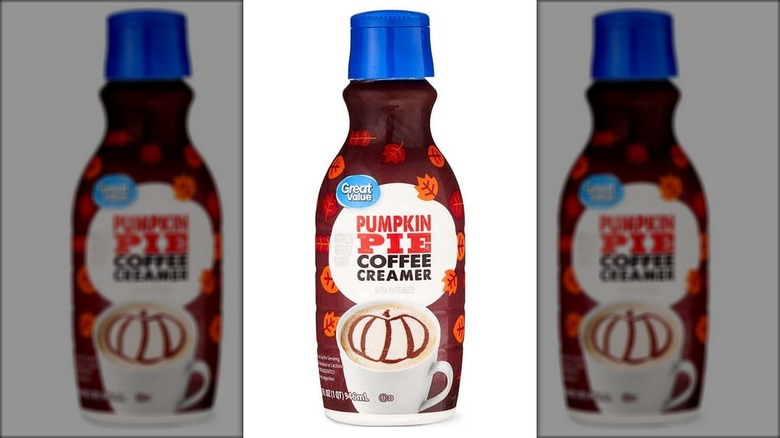 Great Value pumpkin pie creamer bottle
