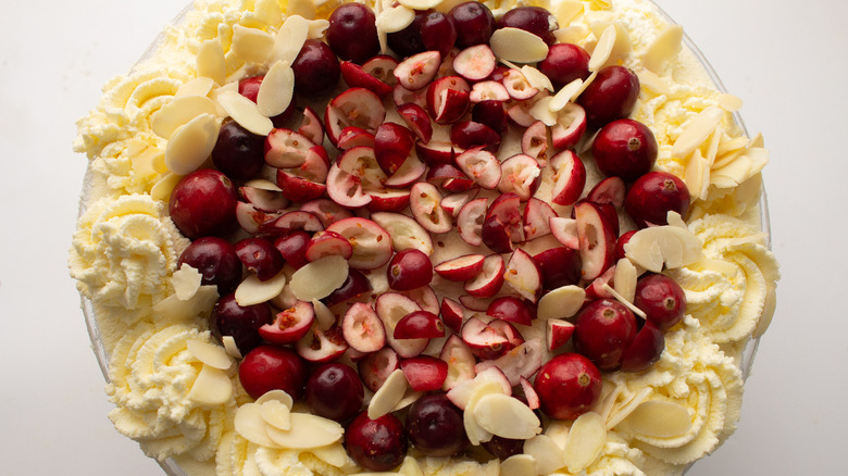 trifle with fresh cranberries