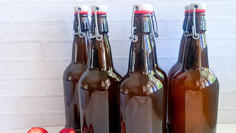 kombucha in jars 