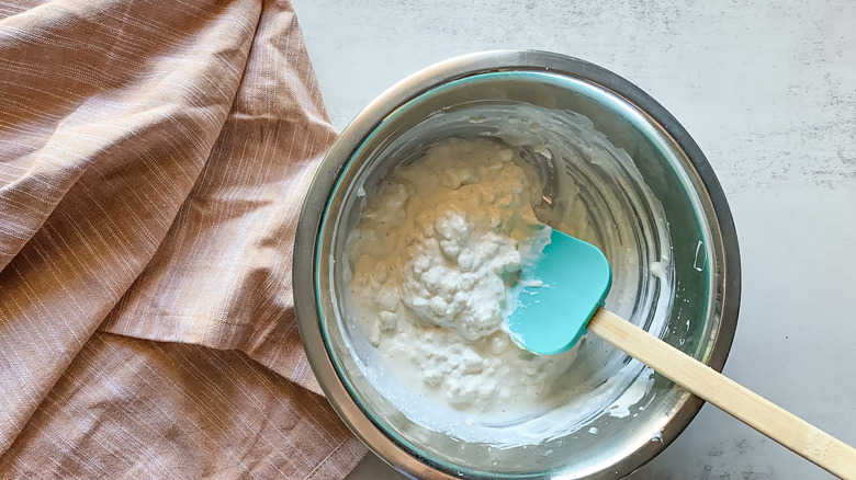 blue cheese dip in bowl