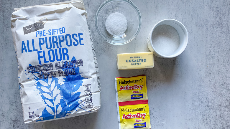 ingredients for homemade bread bowls