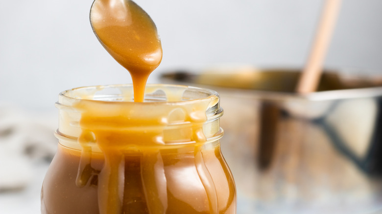 caramel in a jar 