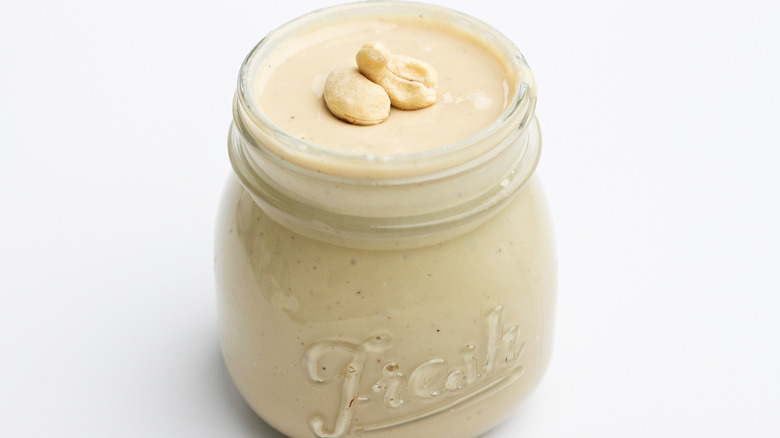 jar of creamy cashew butter