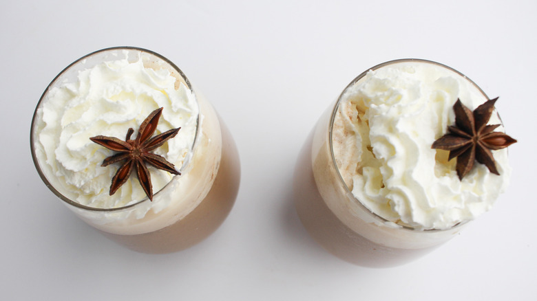 chai lattes with star anise