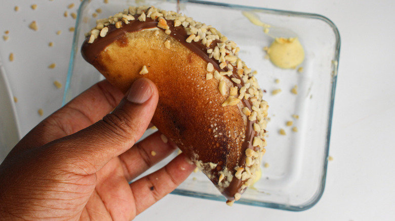 choco taco with hazelnuts