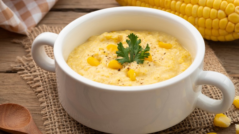 Bowl of creamed corn