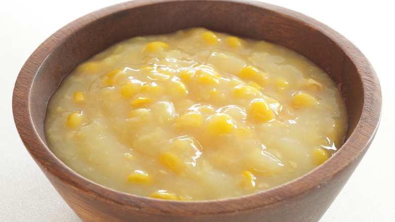 Bowl of cream-style corn