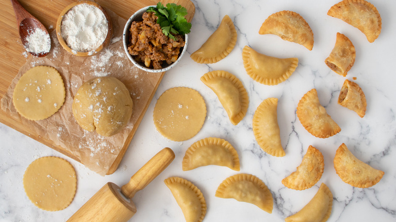 assorted empanadas and dough