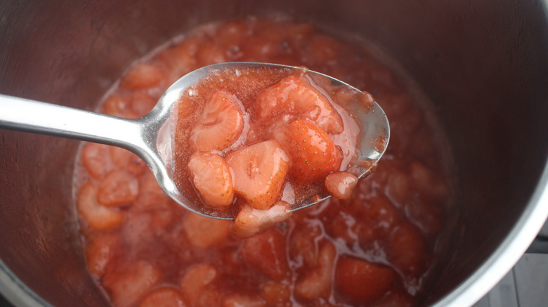 cooked strawberries