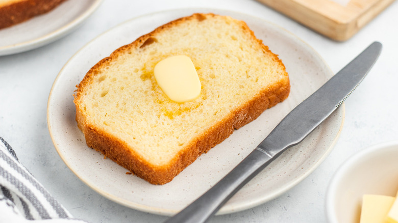 Sliced homemade potato bread