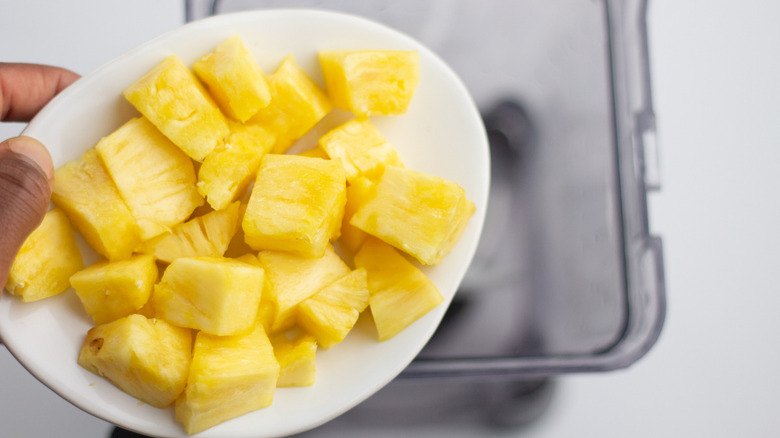 Peeled pineapple