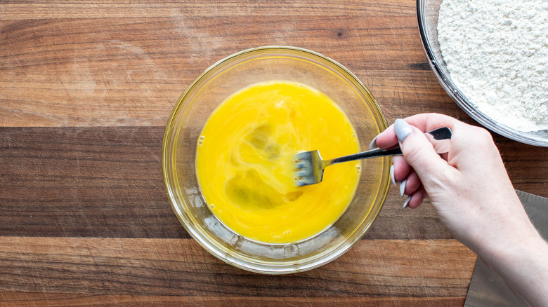 egg yolks in a bowl 