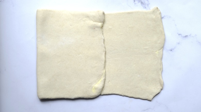 puff pastry dough with the butter folded in 