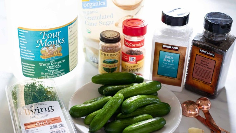 ingredients for homemade pickles