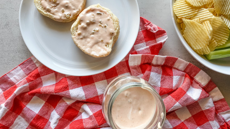 Russian dressing in jar