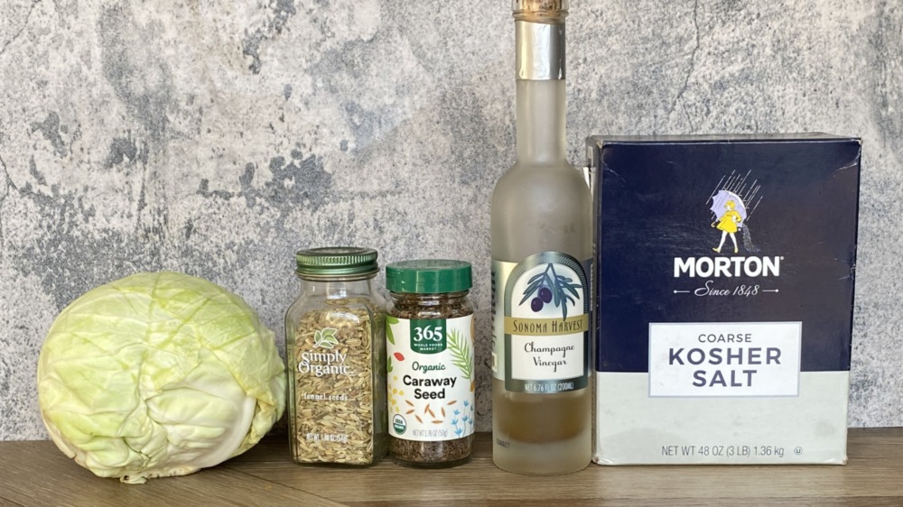 homemade sauerkraut ingredients