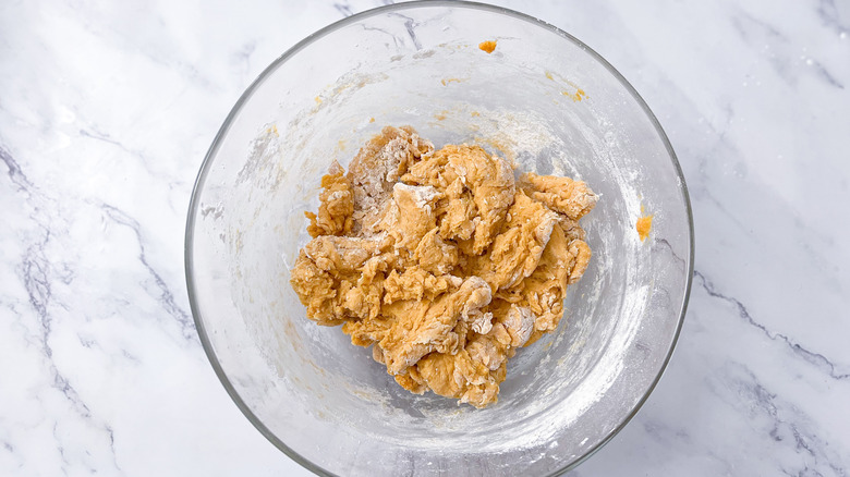 biscuit dough in a bowl 