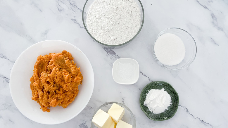 ingredients for sweet potato biscuits