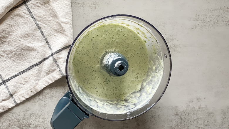 tzatziki in food processor 