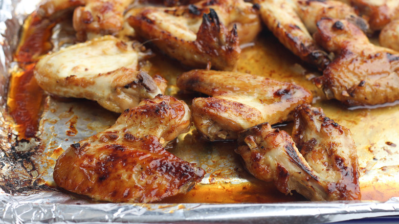 wings with honey garlic glaze