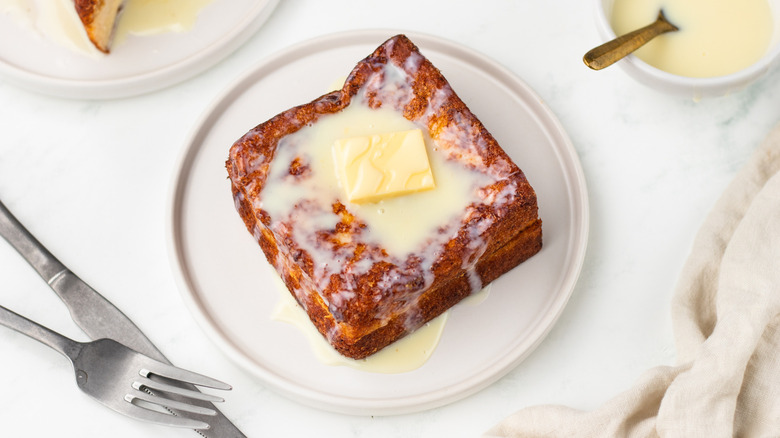 Plate of Hong Kong-style stuffed French toast