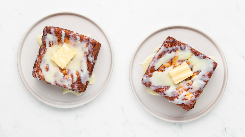 Hong Kong-style French toast on plates