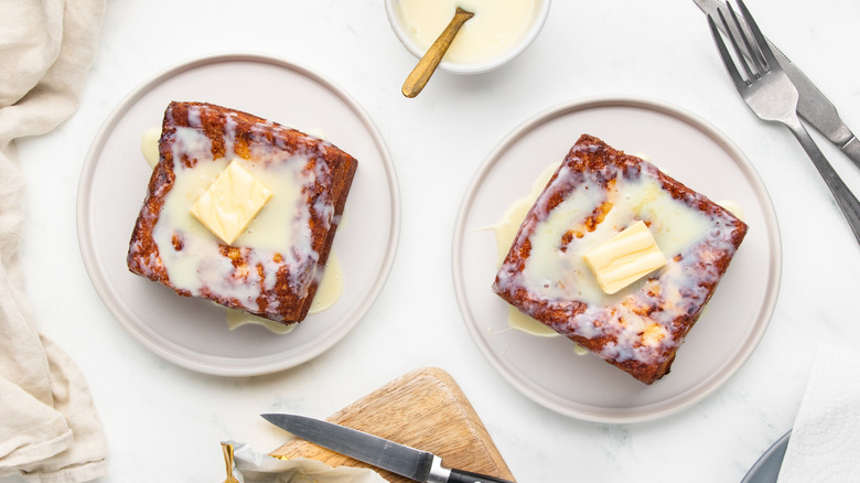 Two plates of Hong Kong-style Stuffed French toast