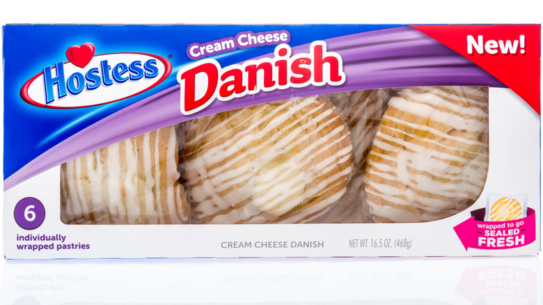 A box of Hostess Cream Cheese Danishes