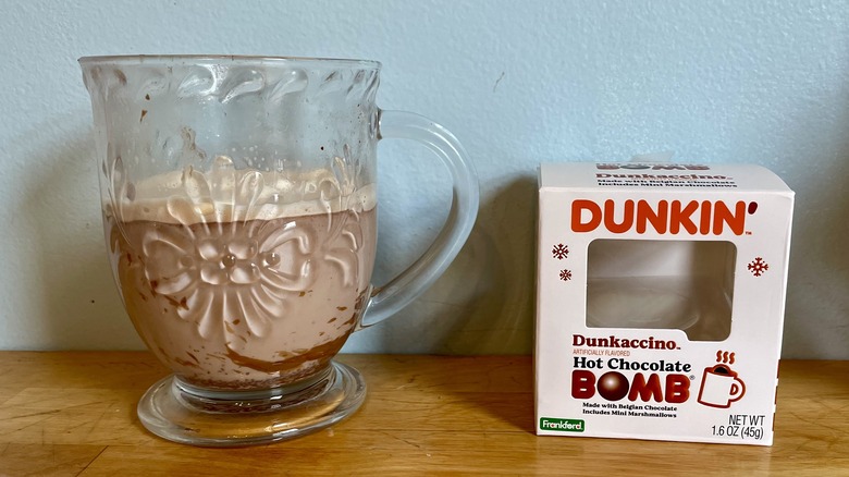 Dunkin hot cocoa bomb