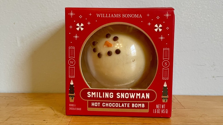 snowman head hot cocoa bomb