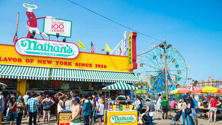 Nathan's Famous restaurant at Coney Island