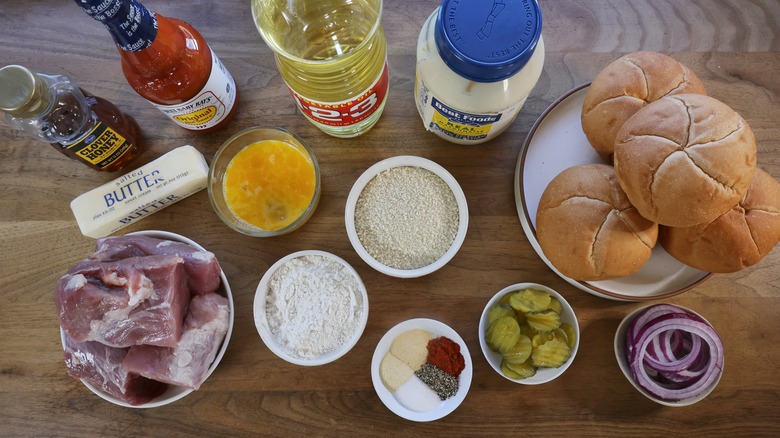 hot honey fried pork tenderloin sandwich ingredients