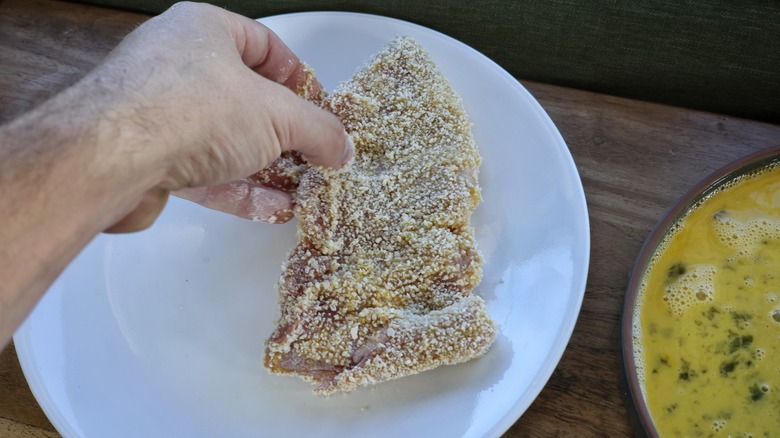 breaded pork tenderloin on plate