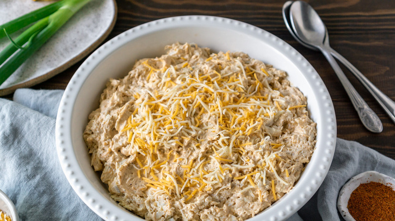 crab dip in baking dish