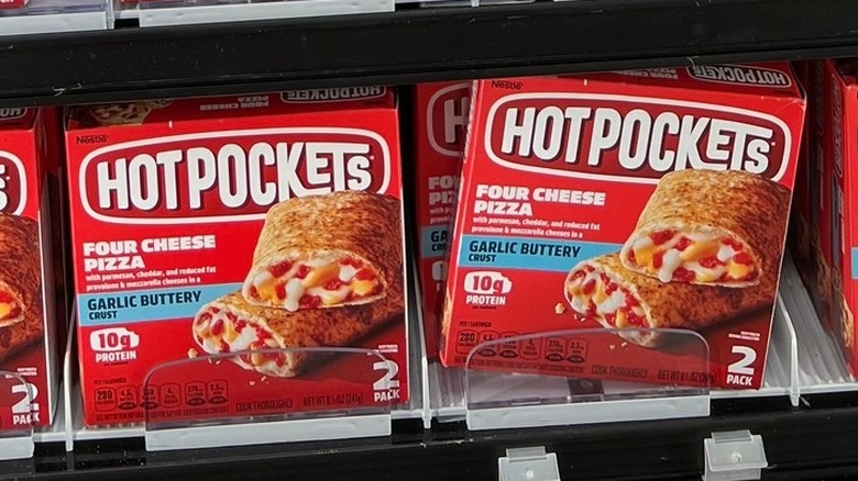 Hot Pockets on shelves