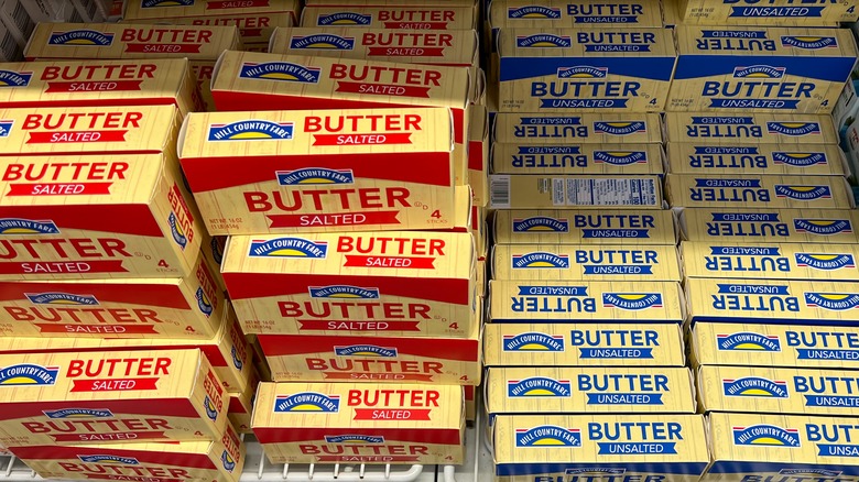 butter in supermarket